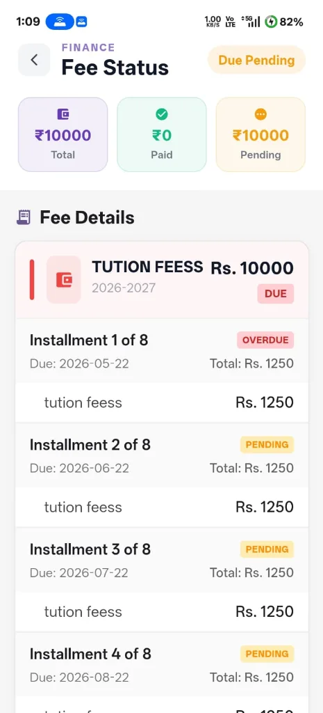 Fee Status and Finance